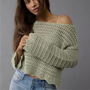 American Eagle Crochet Sweater